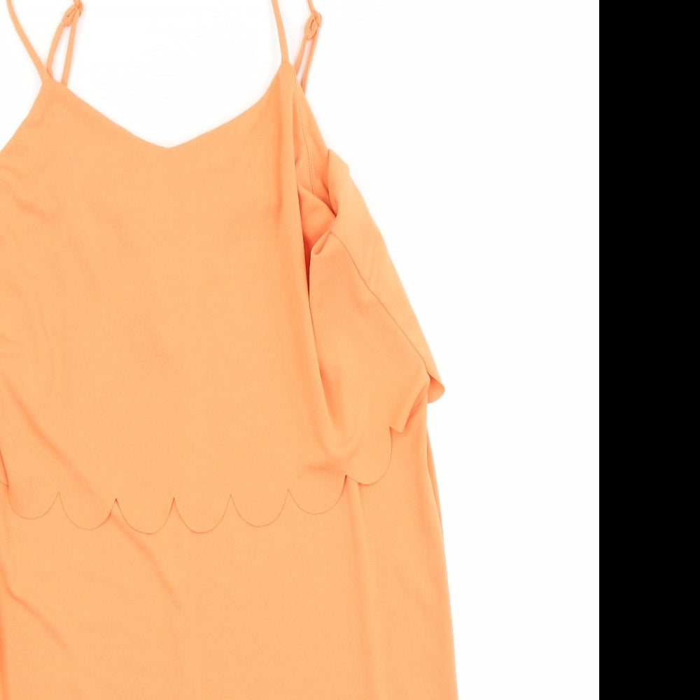 Womens UK Size 10 ASOS Orange Camisole Blouse