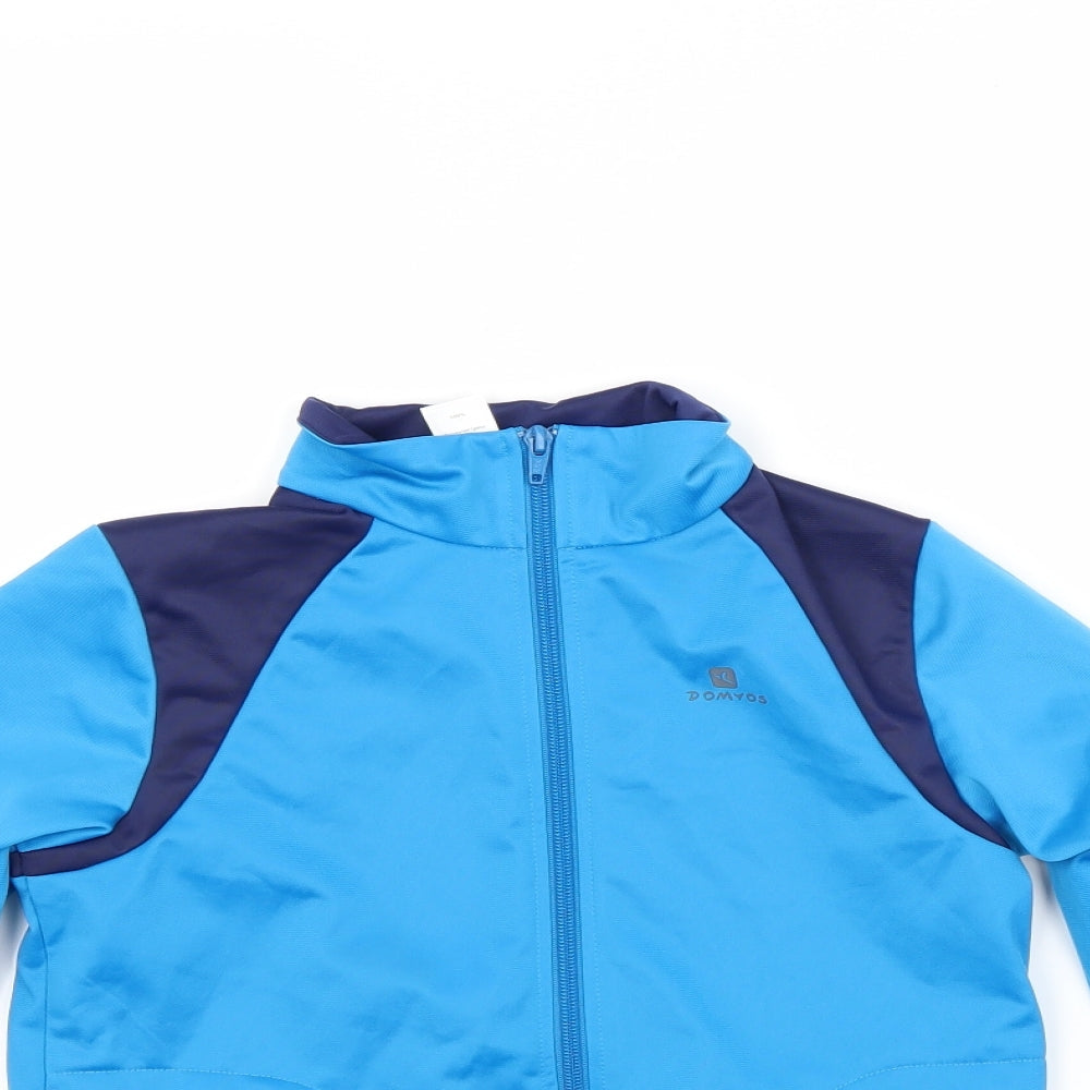 DOMYOS Boys Blue   Full Zip Sweatshirt Size 10 Years