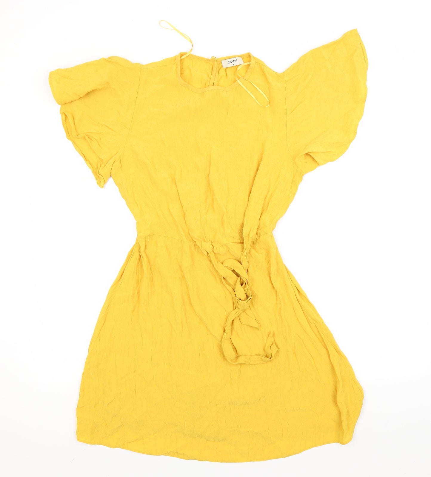 Papaya Womens Yellow   A-Line  Size 8