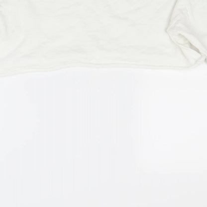 Prettylitlething Womens White   Pullover Sweatshirt Size 10  - crop top