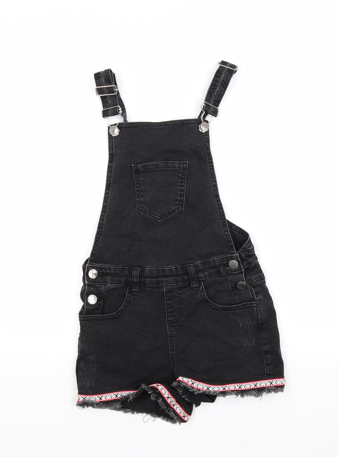 Primark Girls Black  Denim Shorts One-Piece Size 10 Years