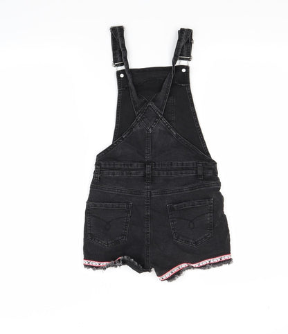 Primark Girls Black  Denim Shorts One-Piece Size 10 Years