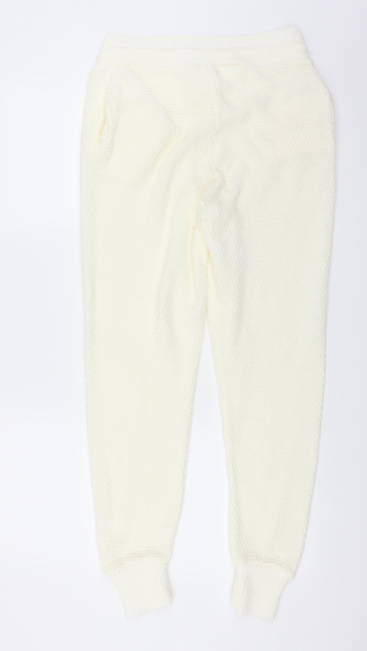 stretch Womens Ivory Solid   Lounge Pants Size L