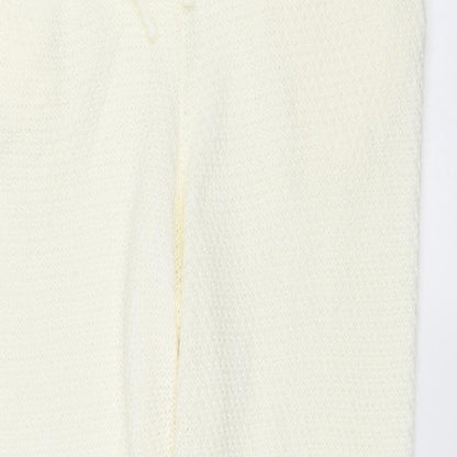 stretch Womens Ivory Solid   Lounge Pants Size L