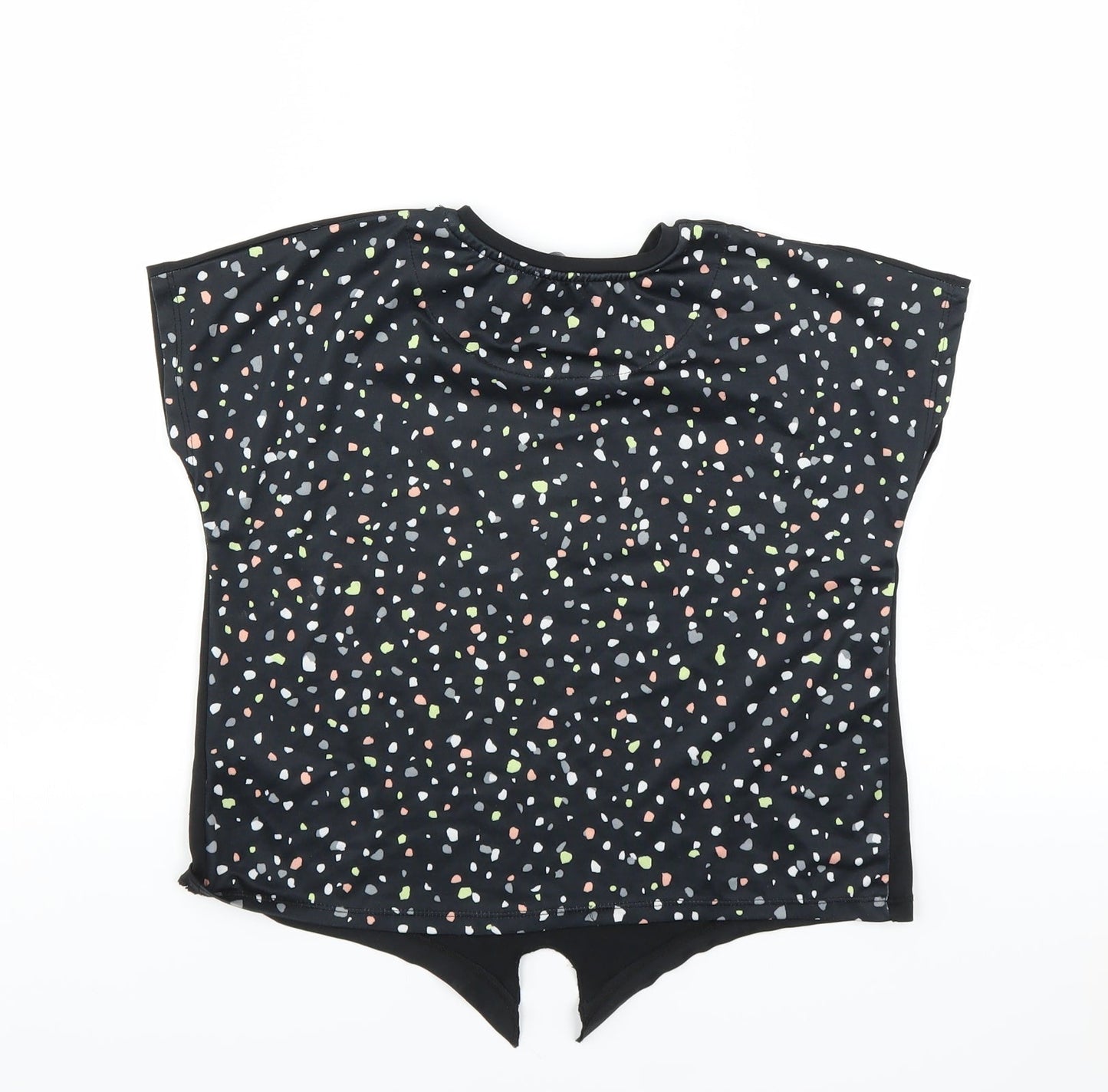George Girls Black   Basic T-Shirt Size 7-8 Years