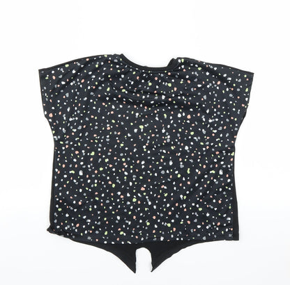George Girls Black   Basic T-Shirt Size 7-8 Years