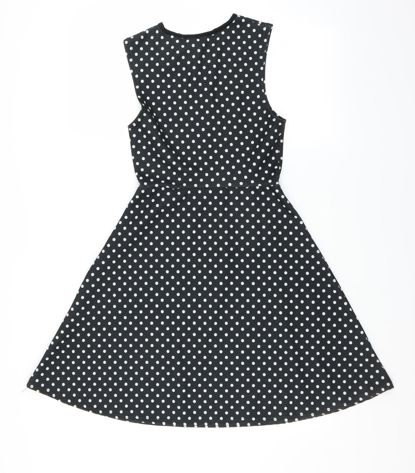One Touch Womens Black Polka Dot  Skater Dress  Size 8