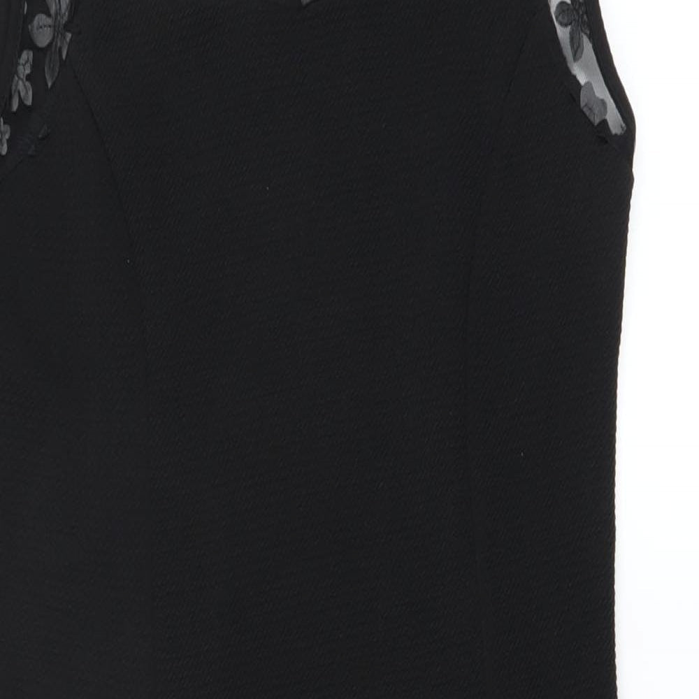 E. DIVA Womens Black   Bodycon  Size S  - floral detail