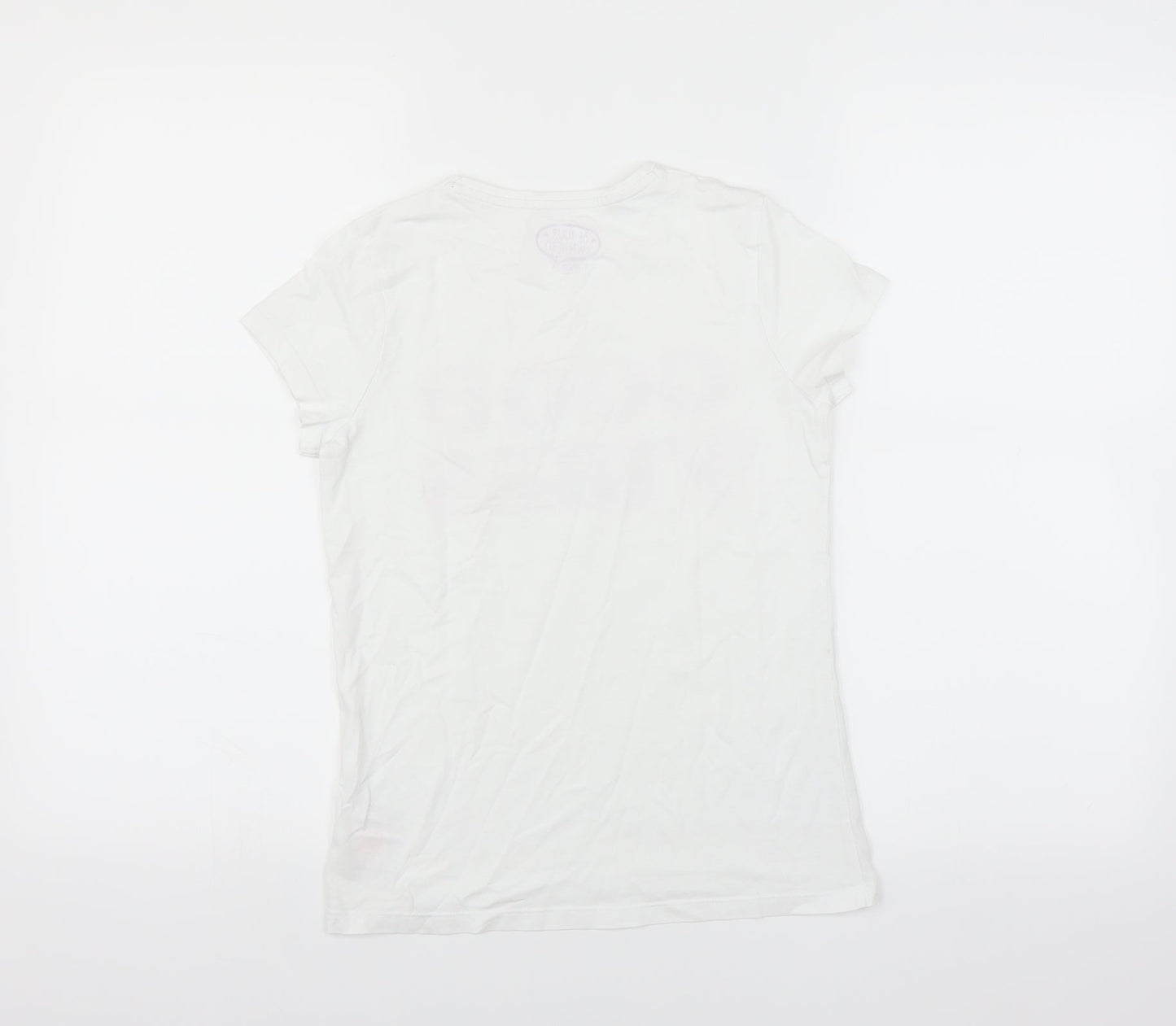 F&F Girls White   Basic T-Shirt Size 10-11 Years  - Good Vibes
