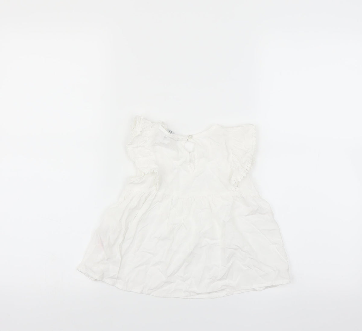 Primark Girls White   Basic Blouse Size 6-7 Years