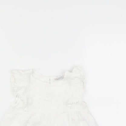 Primark Girls White   Basic Blouse Size 6-7 Years