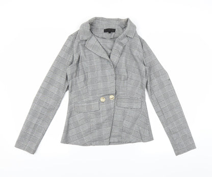 Love & Other things Womens Black Houndstooth  Jacket Blazer Size XS