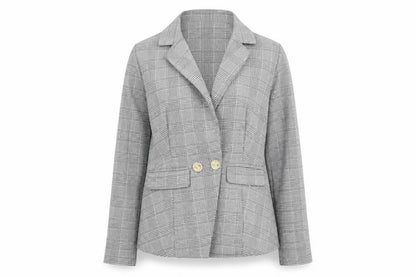 Love & Other things Womens Black Houndstooth  Jacket Blazer Size XS