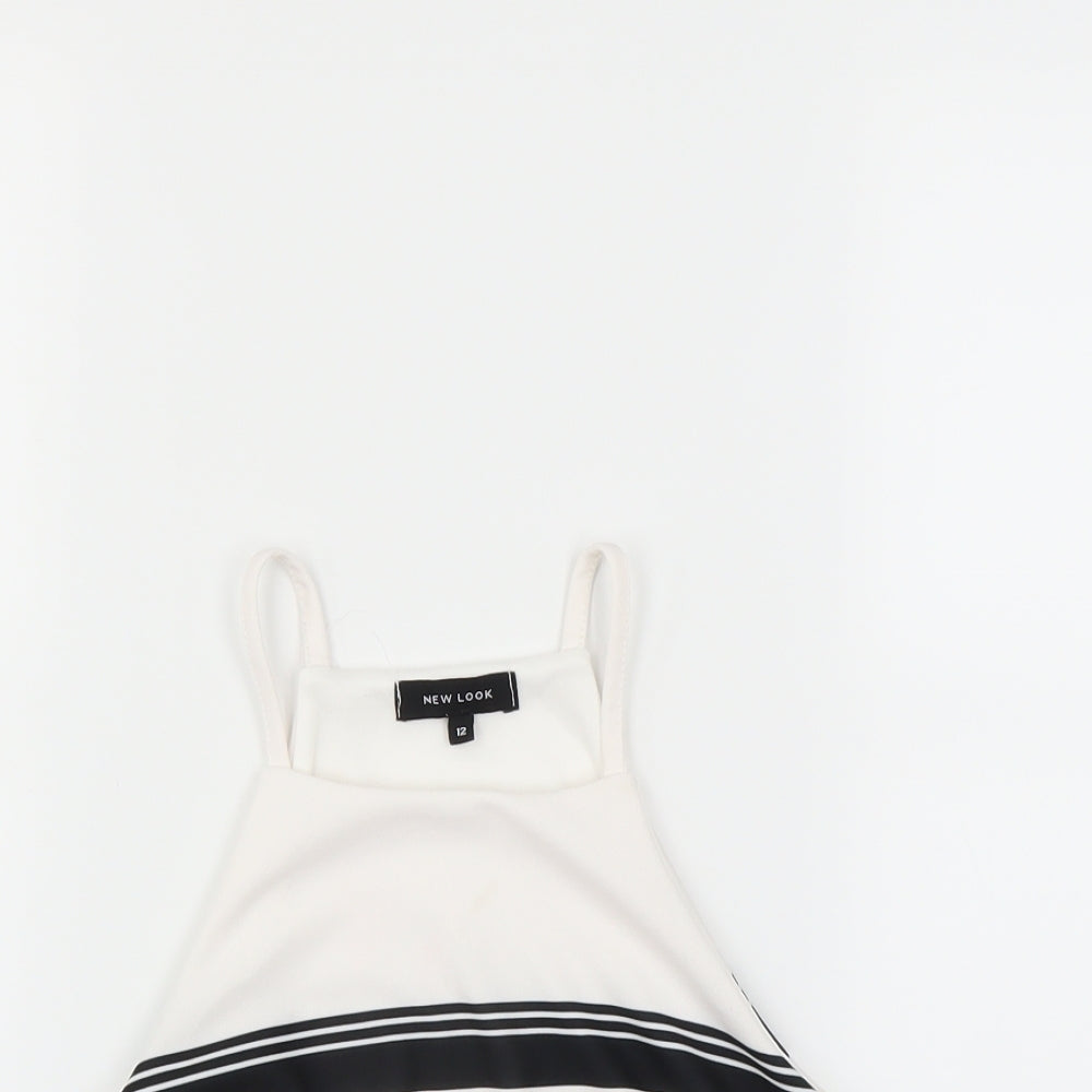 Womens UK Size 12 New Look White Basic Blouse