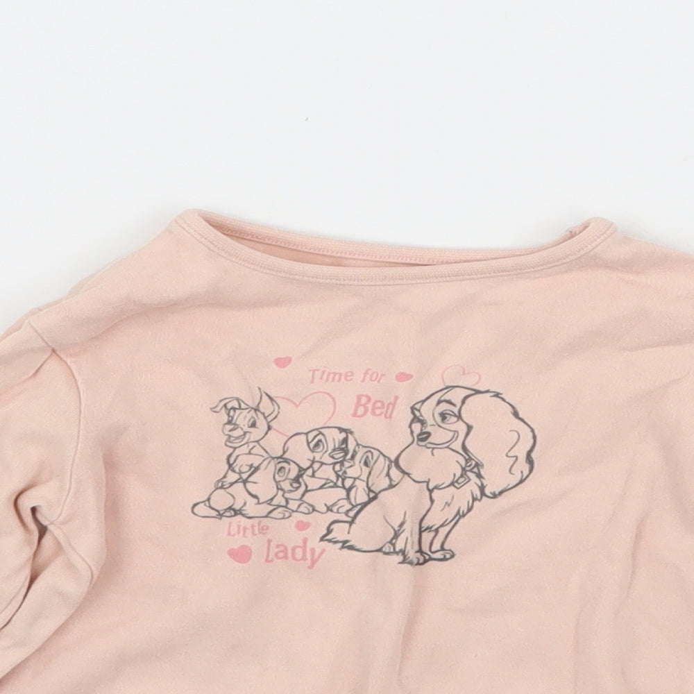 George Girls Pink  Jersey Basic T-Shirt Size 18-24 Months  - Lady and the Tramp