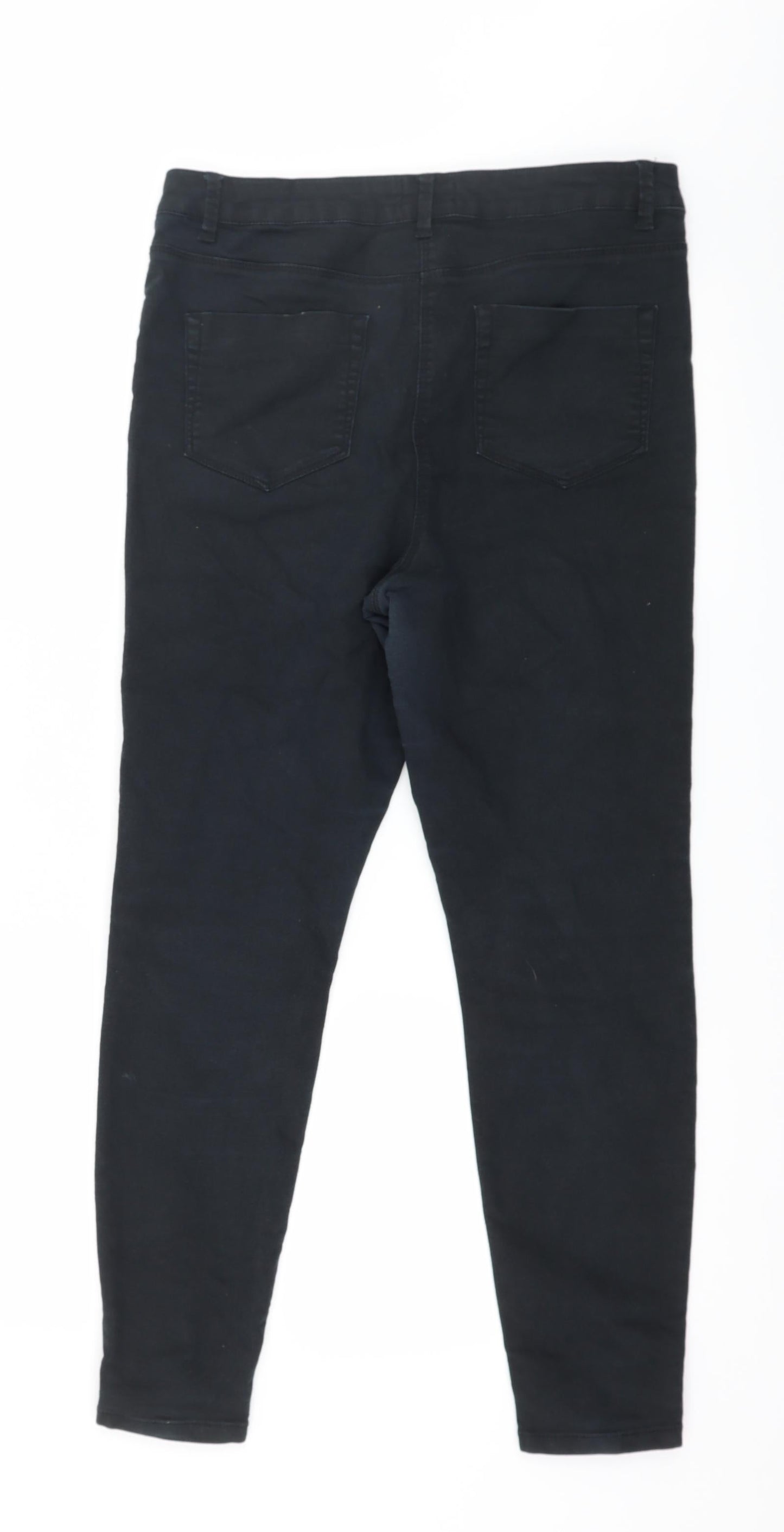 Papaya Womens Black  Denim Skinny Jeans Size 12 L27 in