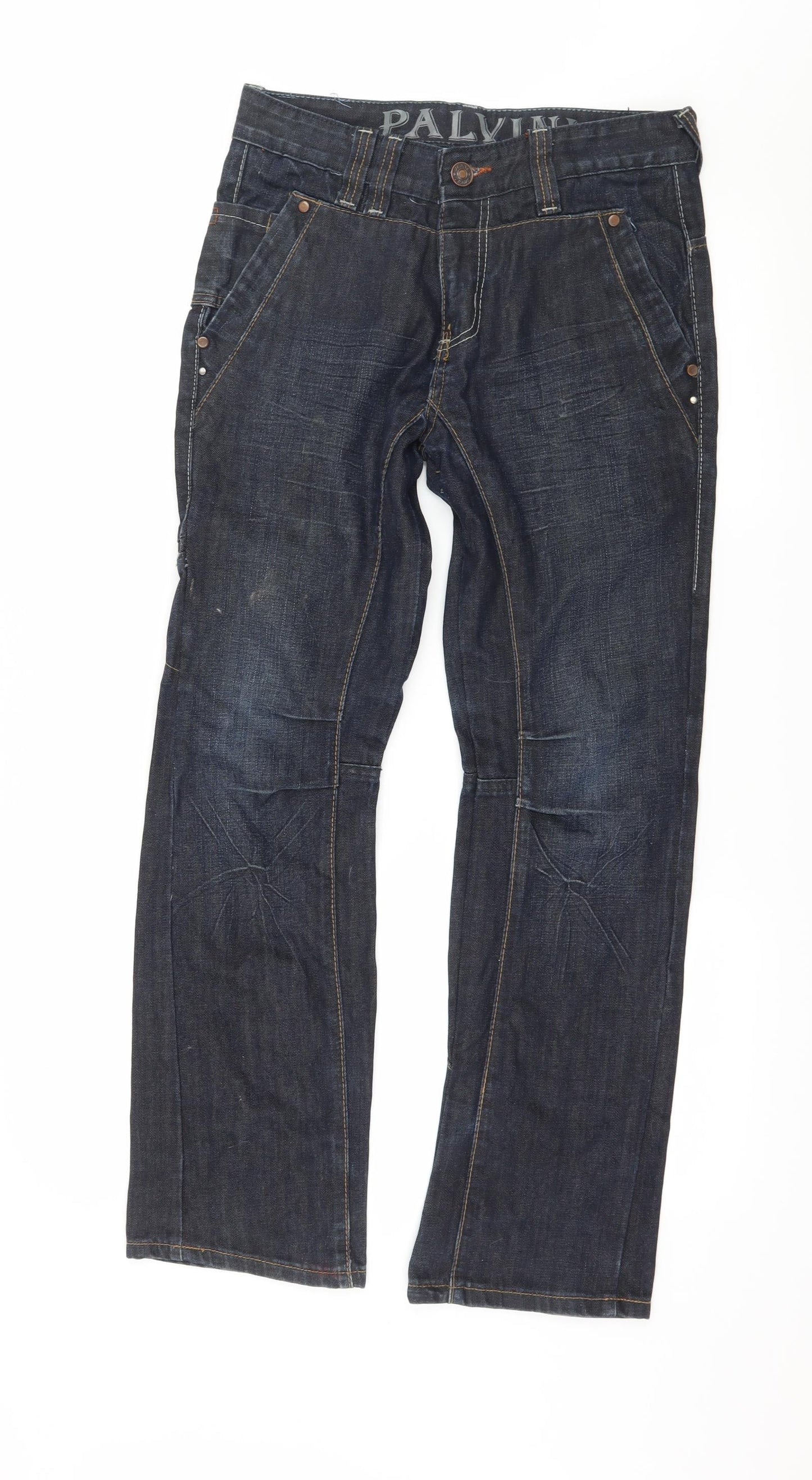 Mens UK Size 29 in Palyini Regular Fit Straight Blue Jeans