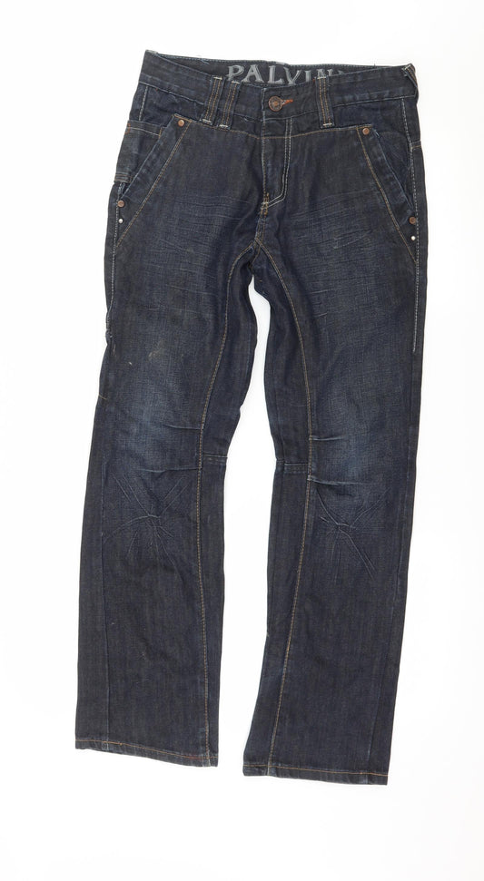 Mens UK Size 29 in Palyini Regular Fit Straight Blue Jeans