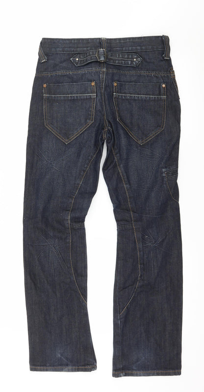 Mens UK Size 29 in Palyini Regular Fit Straight Blue Jeans