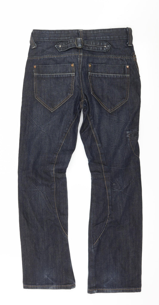 Mens UK Size 29 in Palyini Regular Fit Straight Blue Jeans