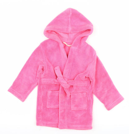 Early Days Girls Pink Solid Microfibre Cami Robe Size 18-24 Months