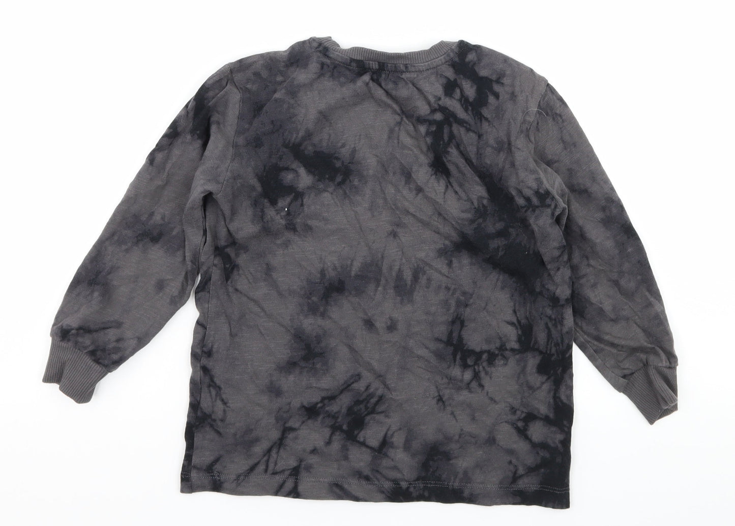 NEXT Boys Green  Jersey Pullover Sweatshirt Size 5 Years  - Tie Dye Skull