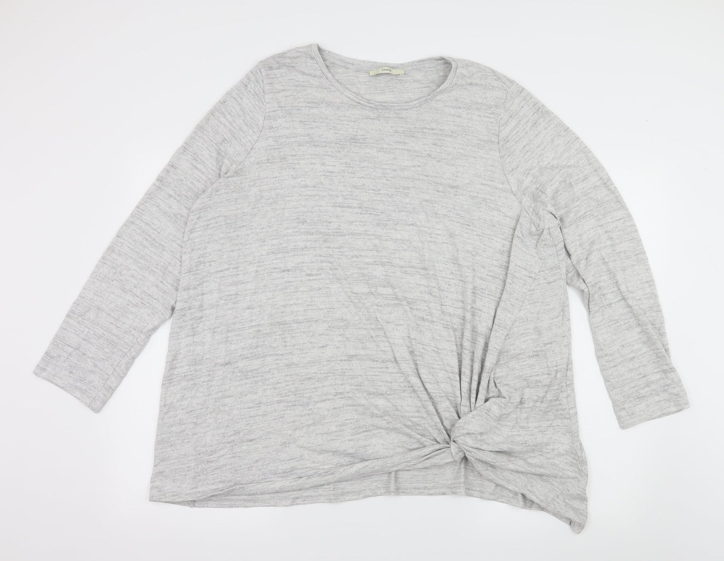 George Womens Grey  Jersey Pullover Sweatshirt Size 2XL  - Knot Detail