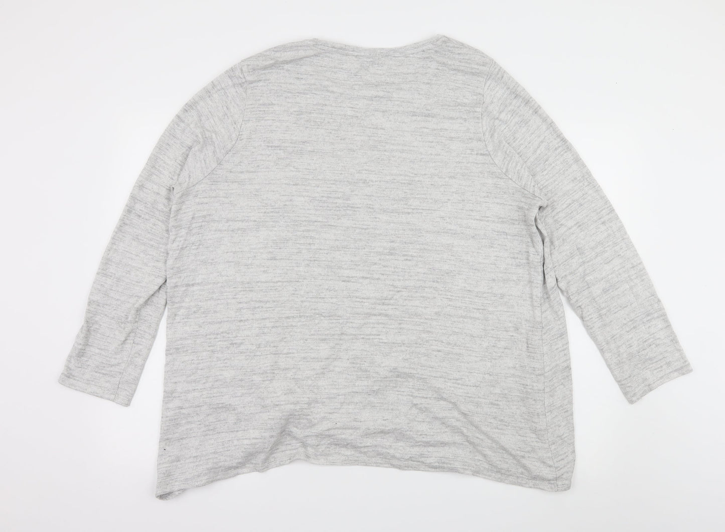 George Womens Grey  Jersey Pullover Sweatshirt Size 2XL  - Knot Detail