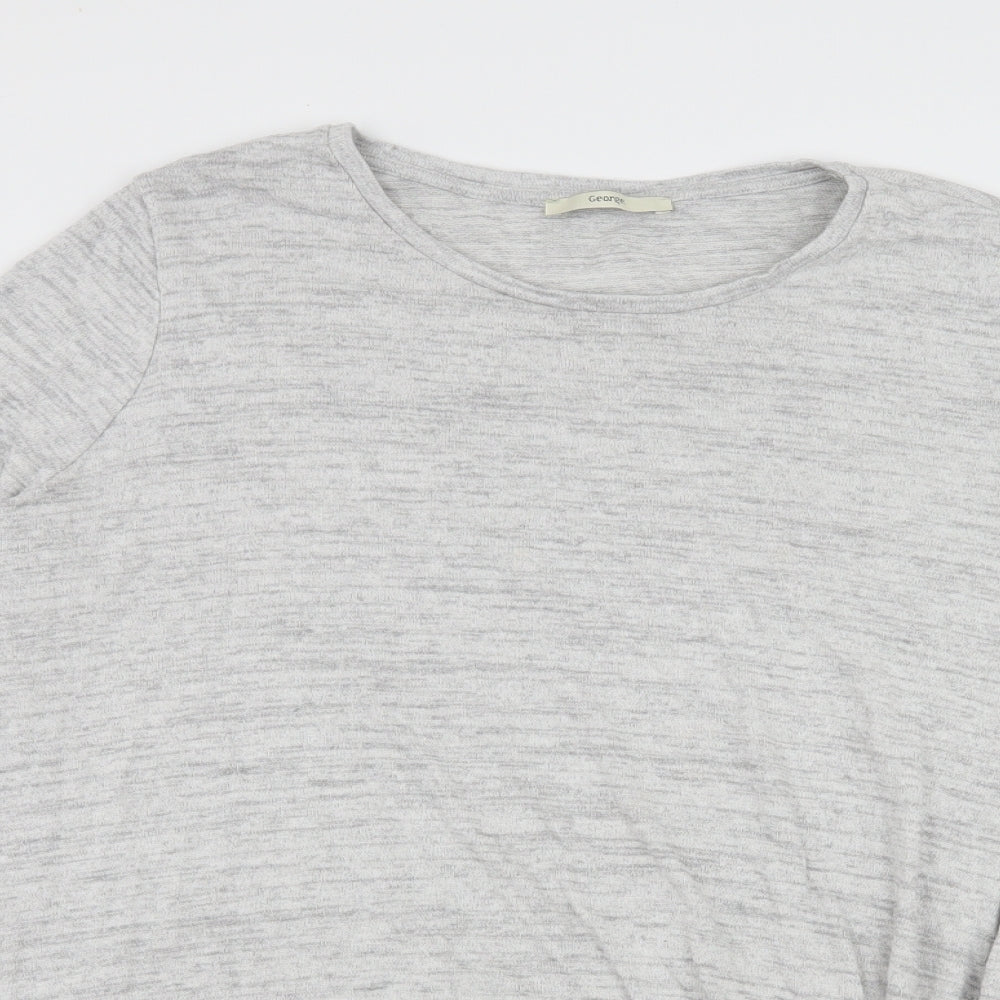 George Womens Grey  Jersey Pullover Sweatshirt Size 2XL  - Knot Detail