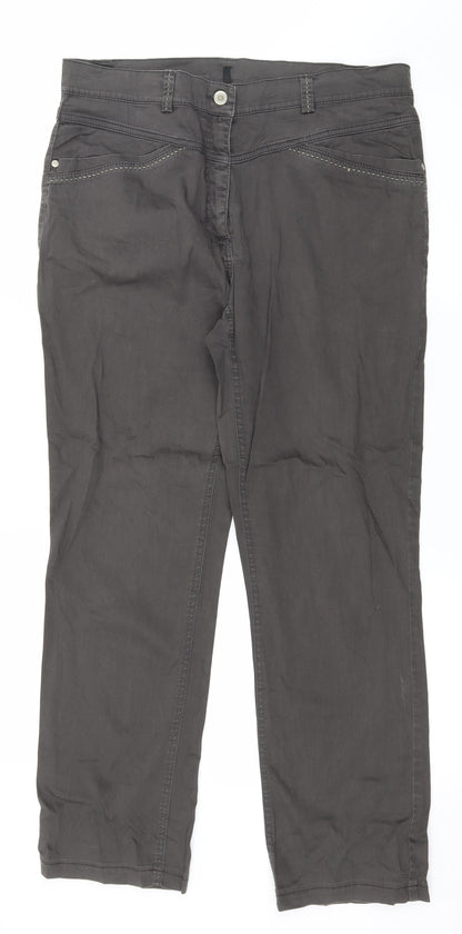 Womens UK Size 34 in Gelco Regular Fit  Grey Trousers