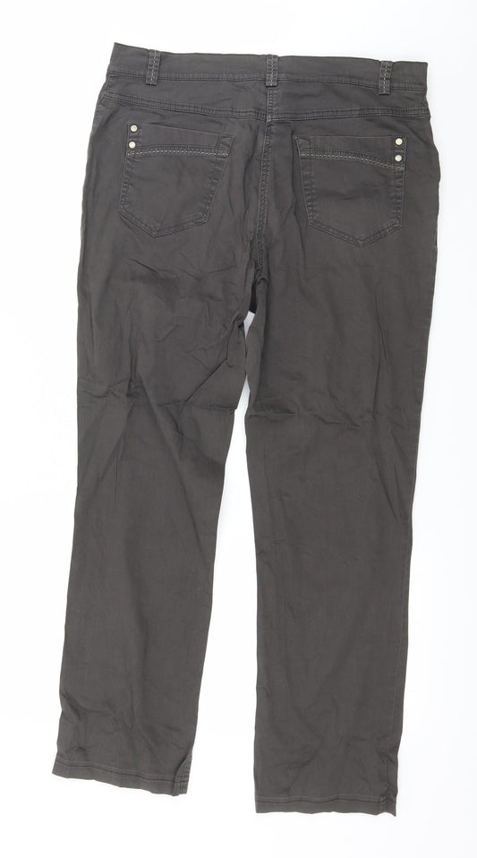 Womens UK Size 34 in Gelco Regular Fit  Grey Trousers