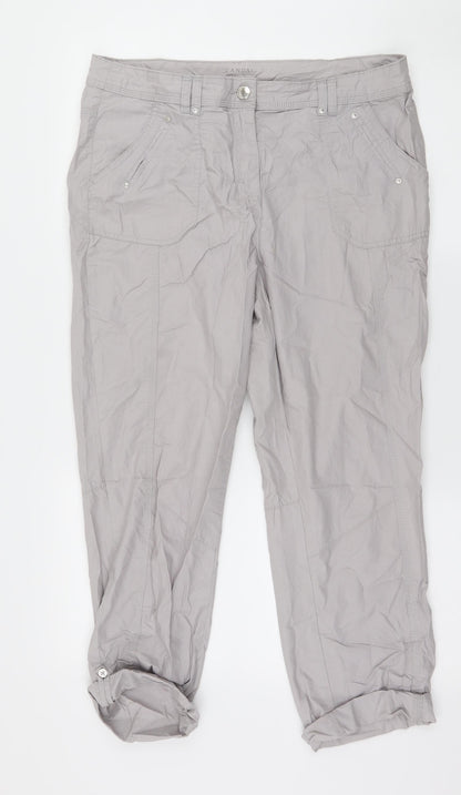 C&A Womens Grey   Trousers  Size 12 L23 in
