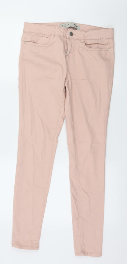 Denim & Co. Womens Pink  Denim Skinny Jeans Size 10 L29 in