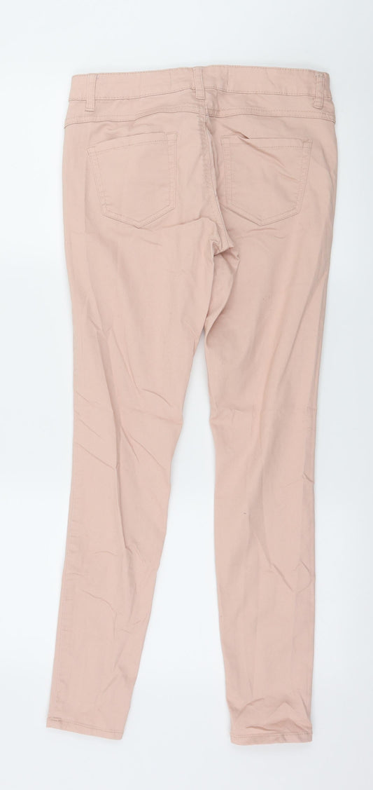 Denim & Co. Womens Pink  Denim Skinny Jeans Size 10 L29 in