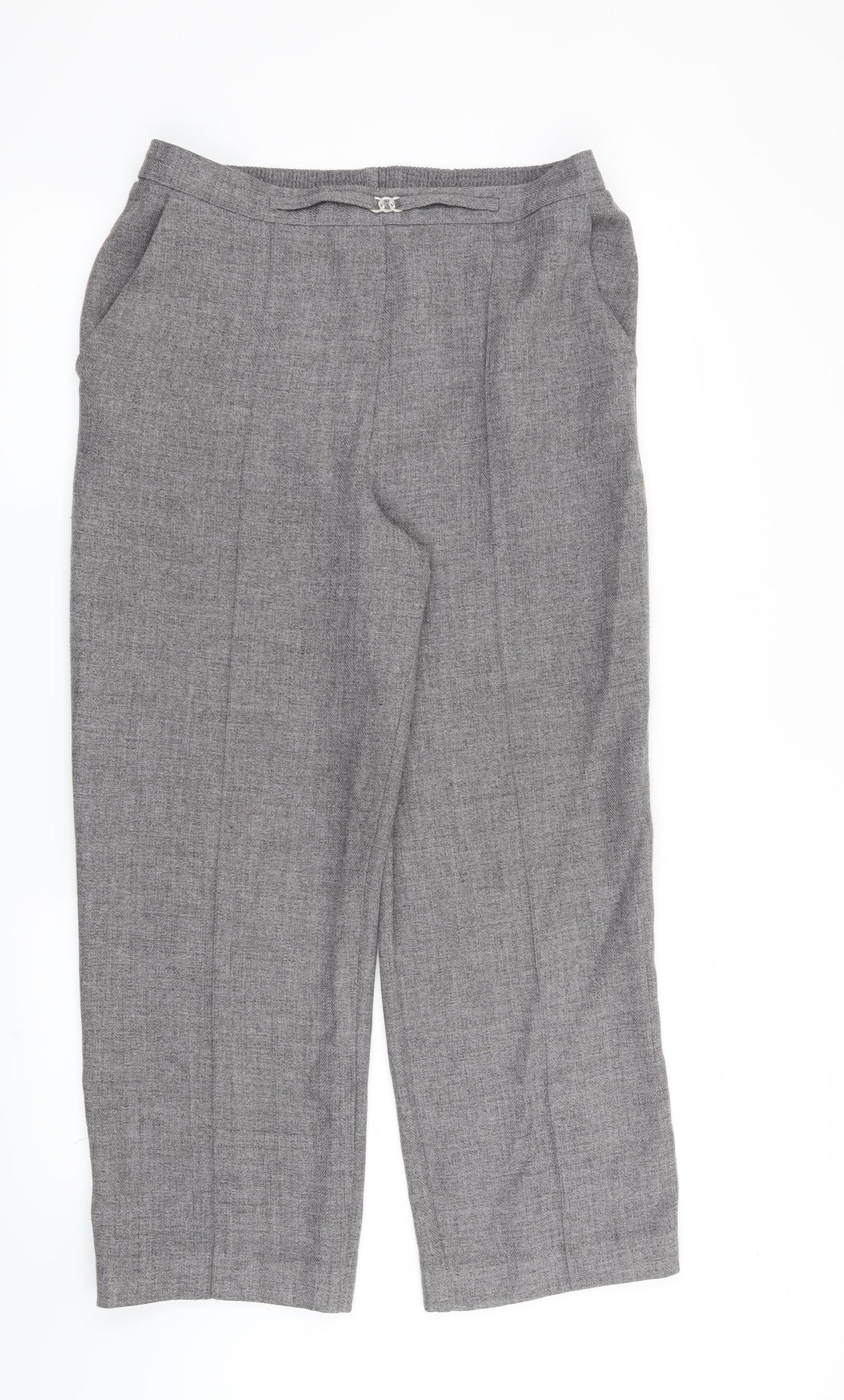 Womens UK Size 14 Marks and Spencer Regular Fit  Grey Trousers