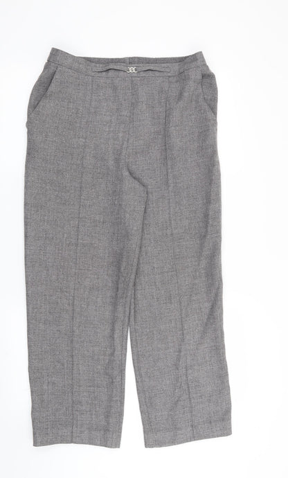 Womens UK Size 14 Marks and Spencer Regular Fit  Grey Trousers
