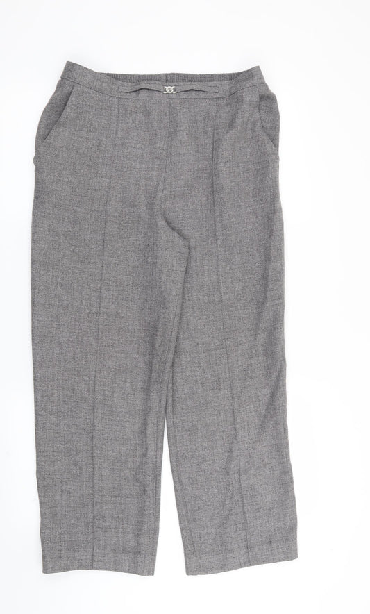 Womens UK Size 14 Marks and Spencer Regular Fit  Grey Trousers