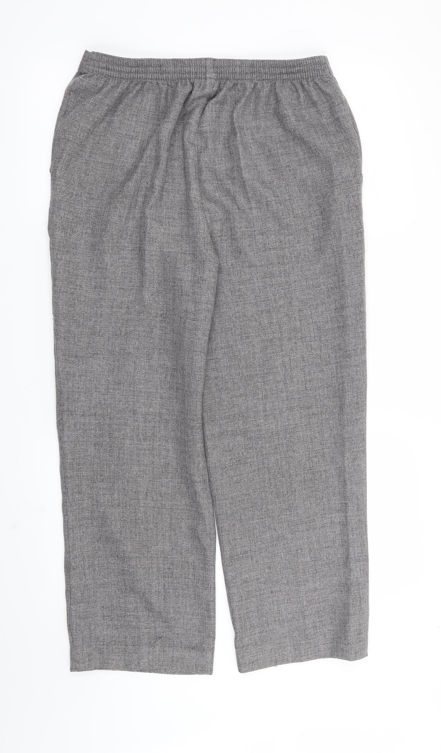 Womens UK Size 14 Marks and Spencer Regular Fit  Grey Trousers