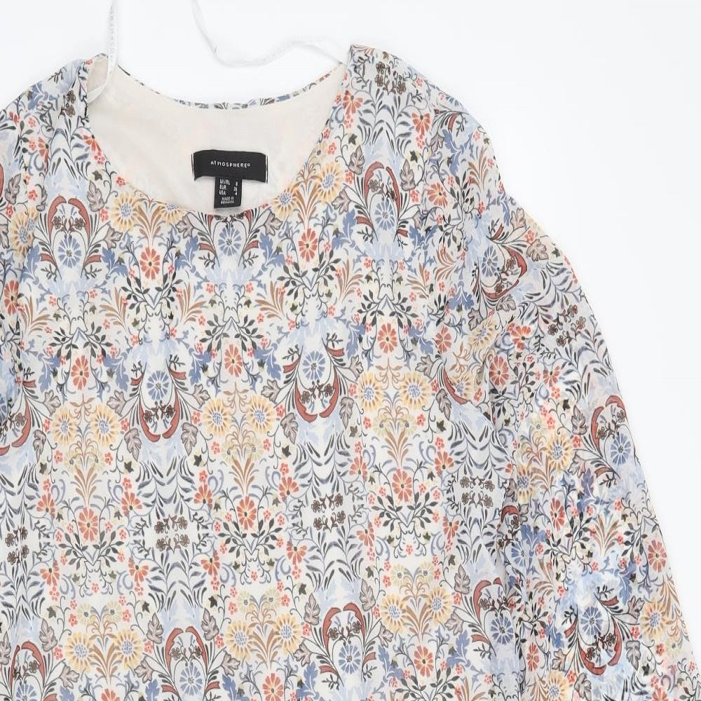 Atmosphere Womens White Paisley  Shift  Size 8