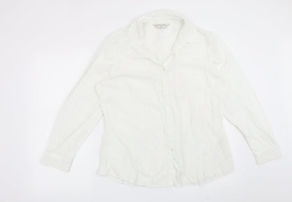Womens UK Size 18 Dorothy Perkins White Basic Button-Up