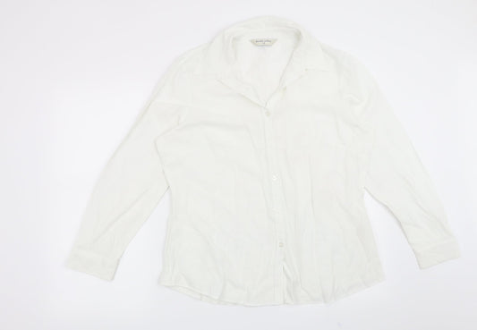 Womens UK Size 18 Dorothy Perkins White Basic Button-Up