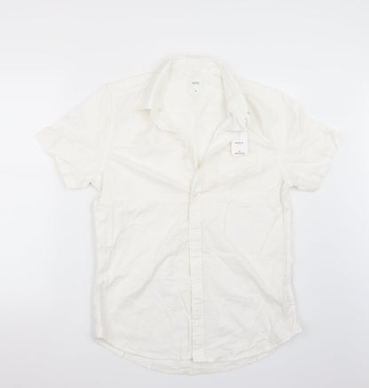 Mens UK Size M Burton White  Button-Up Short Sleeve Casual Shirt