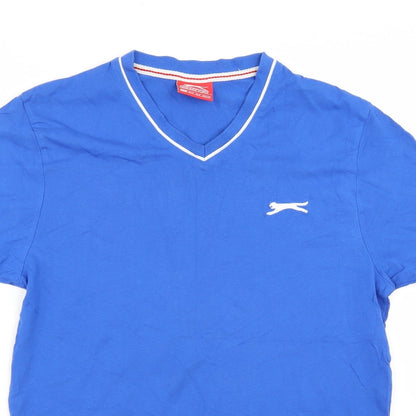 Womens UK Size S Slazenger Blue Basic T-Shirt