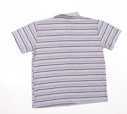 Etoile Mens Grey Striped   T-Shirt Size M
