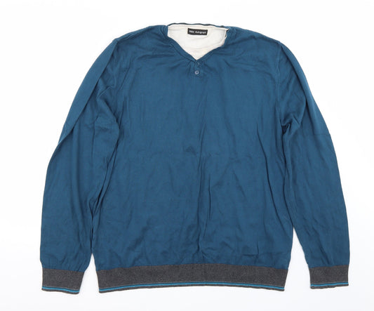 Marks and Spencer Mens Blue   Pullover Jumper Size XL