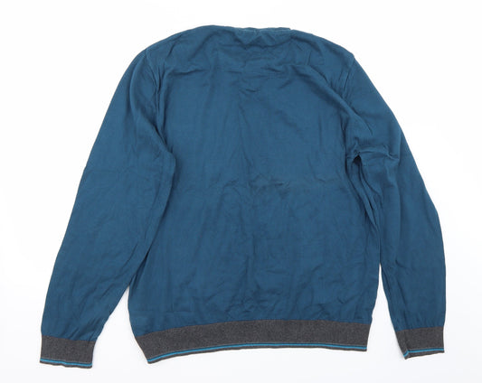 Marks and Spencer Mens Blue   Pullover Jumper Size XL
