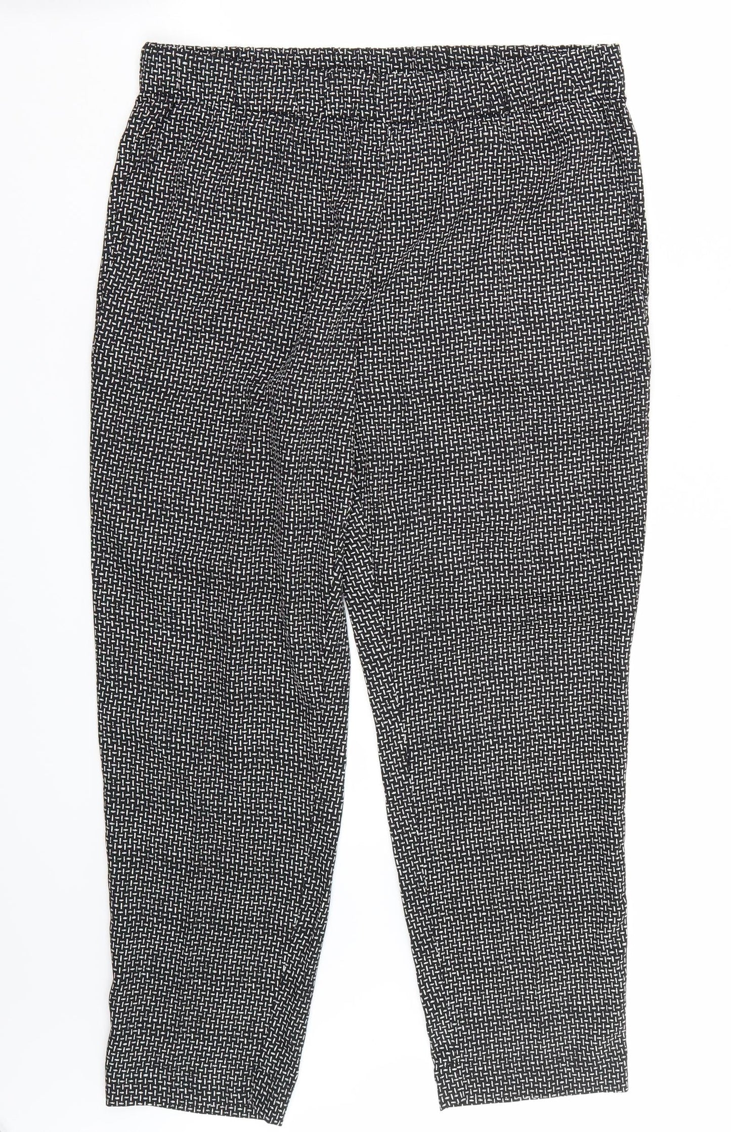 Womens UK Size 10 H&M Regular Fit  Black Trousers