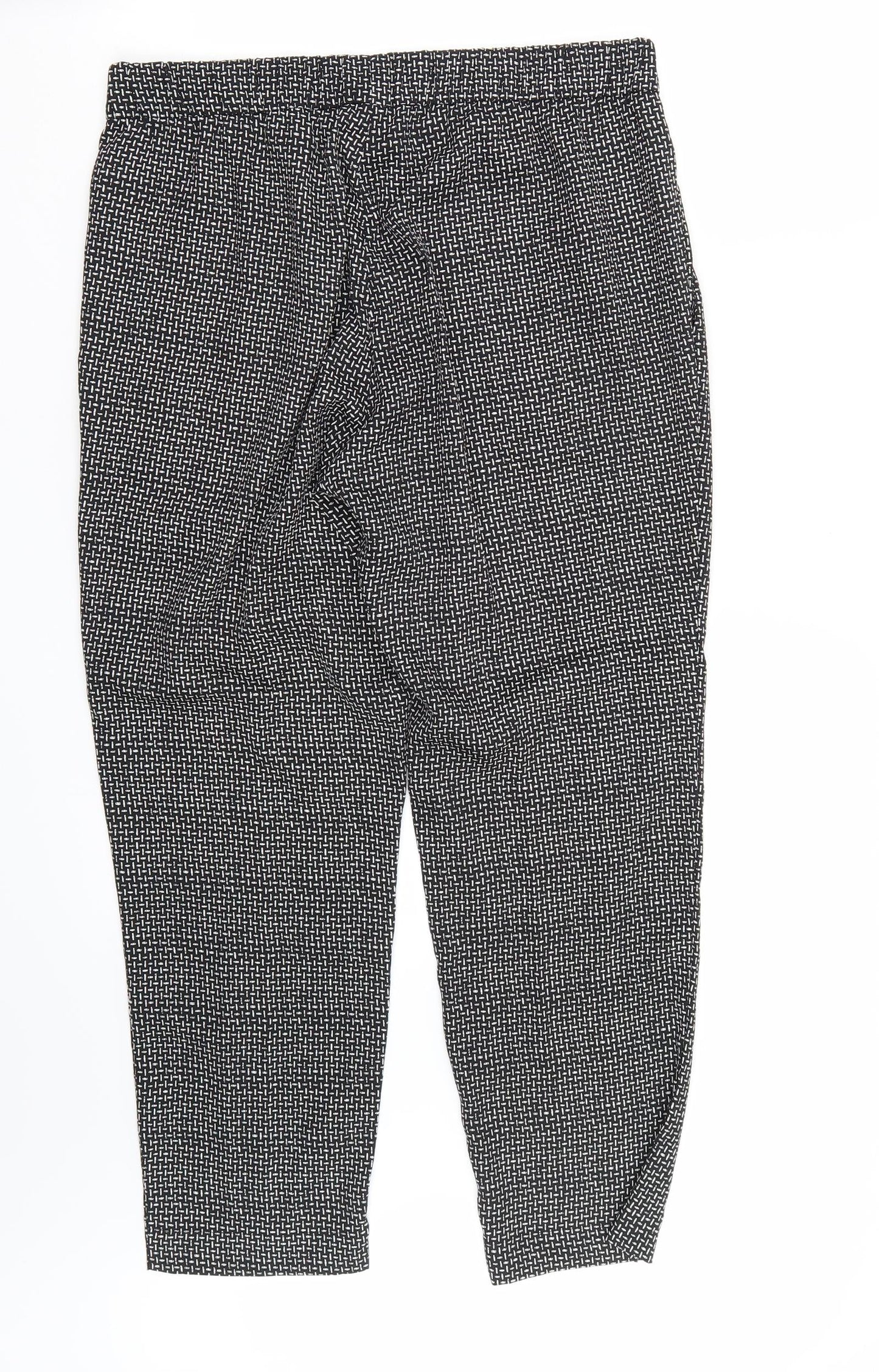 Womens UK Size 10 H&M Regular Fit  Black Trousers