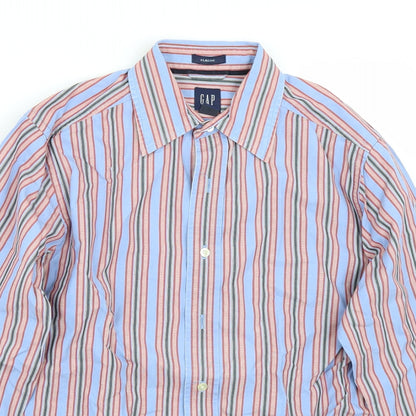 Mens UK Size S Gap Blue  Button-Up Long Sleeve Casual Shirt