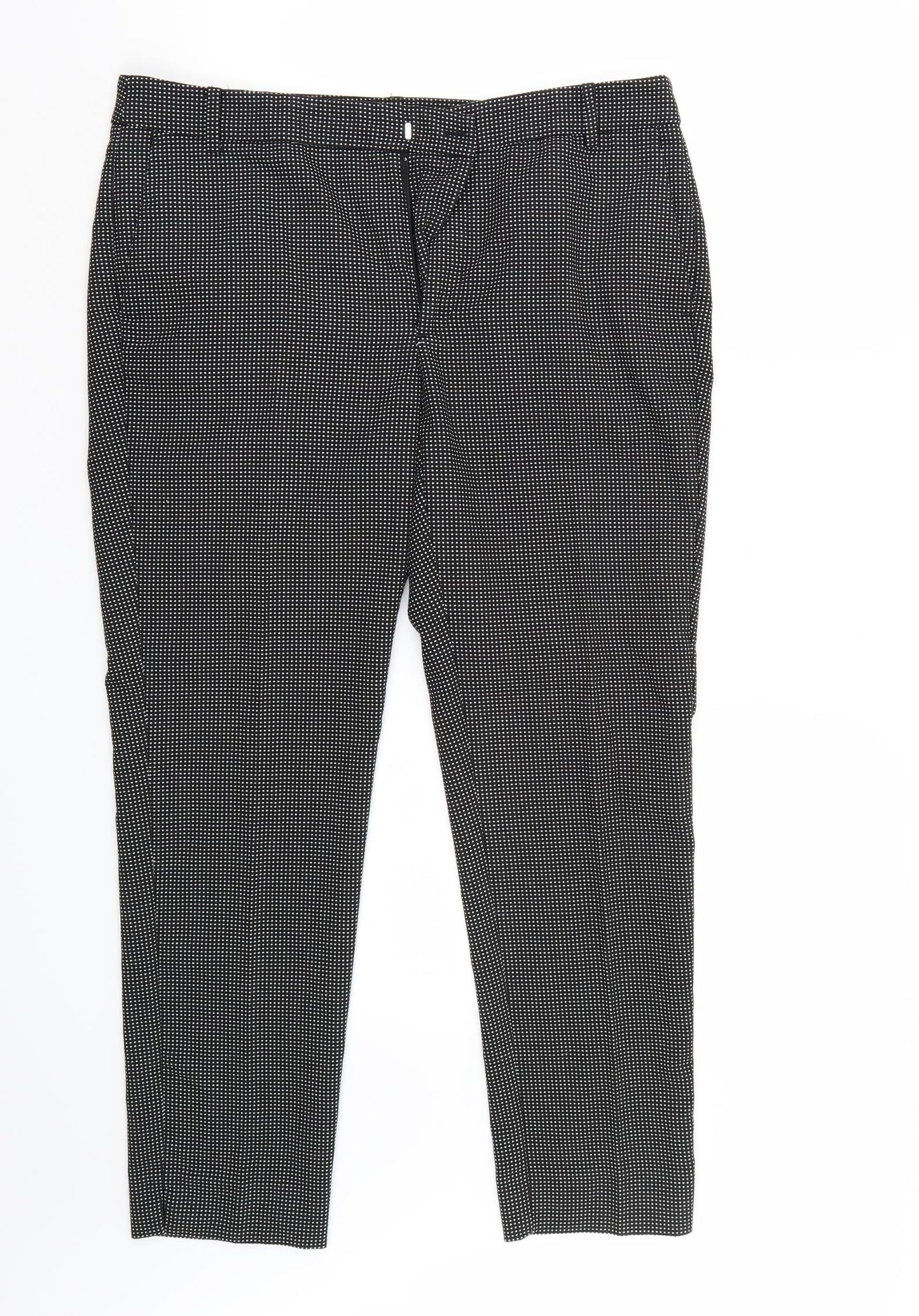 Womens UK Size 34 Zara Regular Fit  Black Trousers